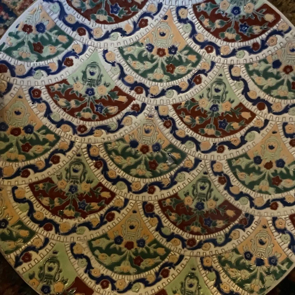 Handcrafted Multicolor Ceramic Plate Imari gold Chinese